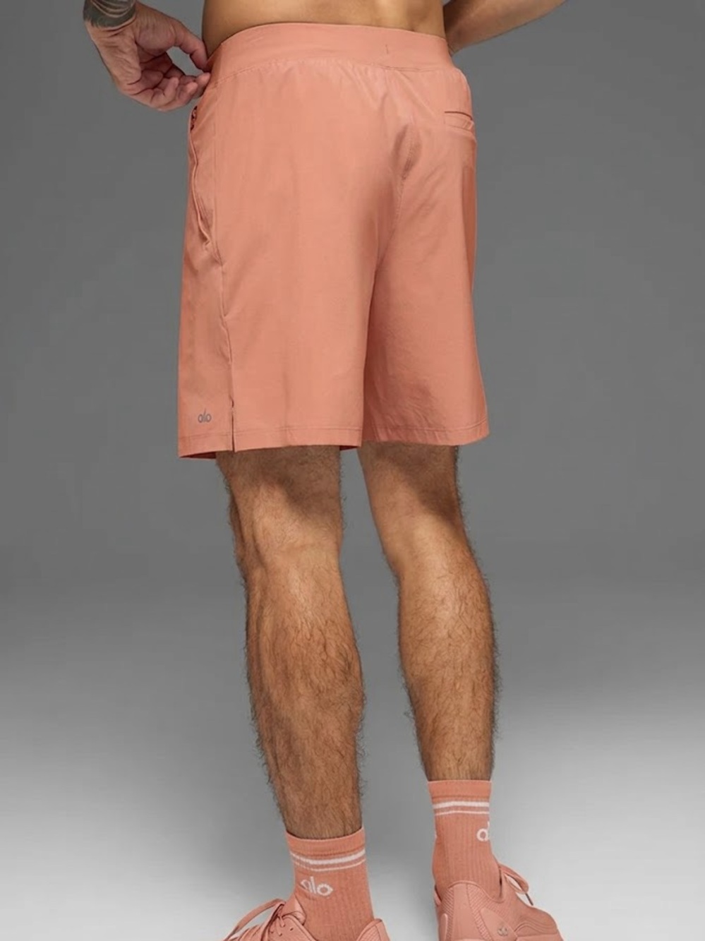 Alo Yoga Repetition Shorts in Peach